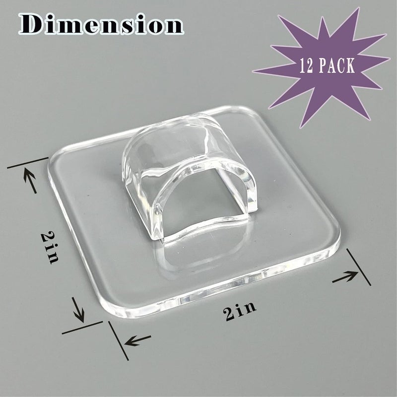 WEIMAISI Glasses Holder 12pack Sunglass Organizer Wall, Acrylic Sunglass Holder Clear Sunglasses Display Rack for Multiple Glasses, Eyeglass Holder for Office & Home Decor - Image 2
